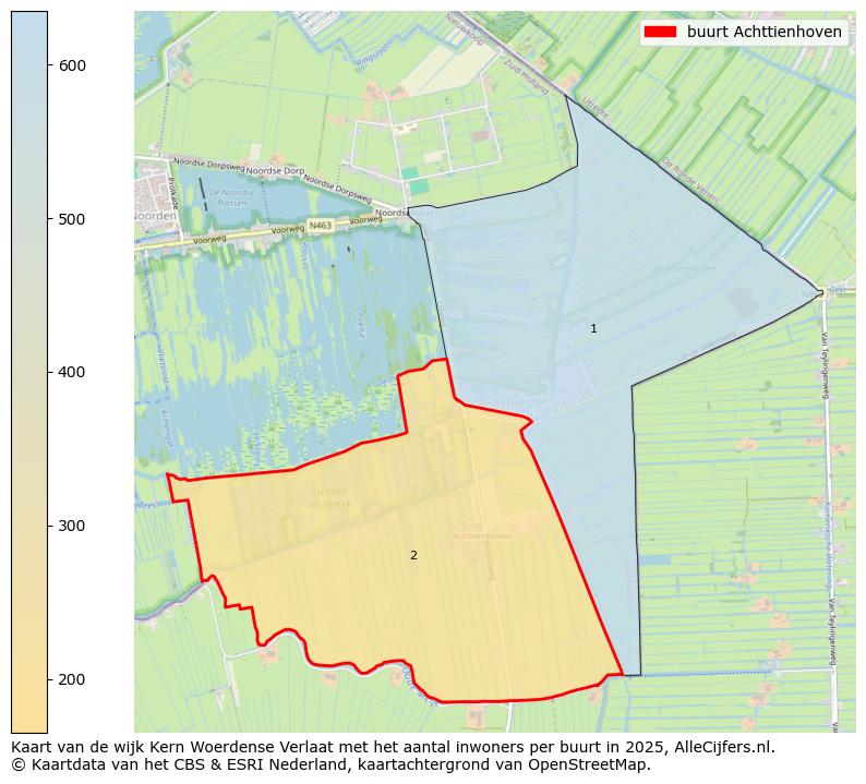 Afbeelding van de buurt Achttienhoven op de kaart.