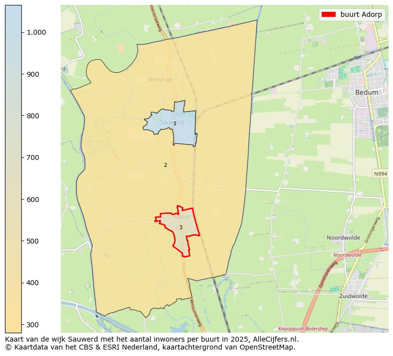 Afbeelding van de buurt Adorp op de kaart.