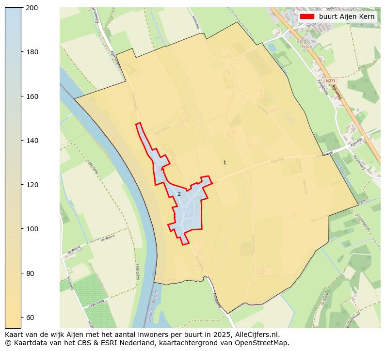 Afbeelding van de buurt Aijen Kern op de kaart.