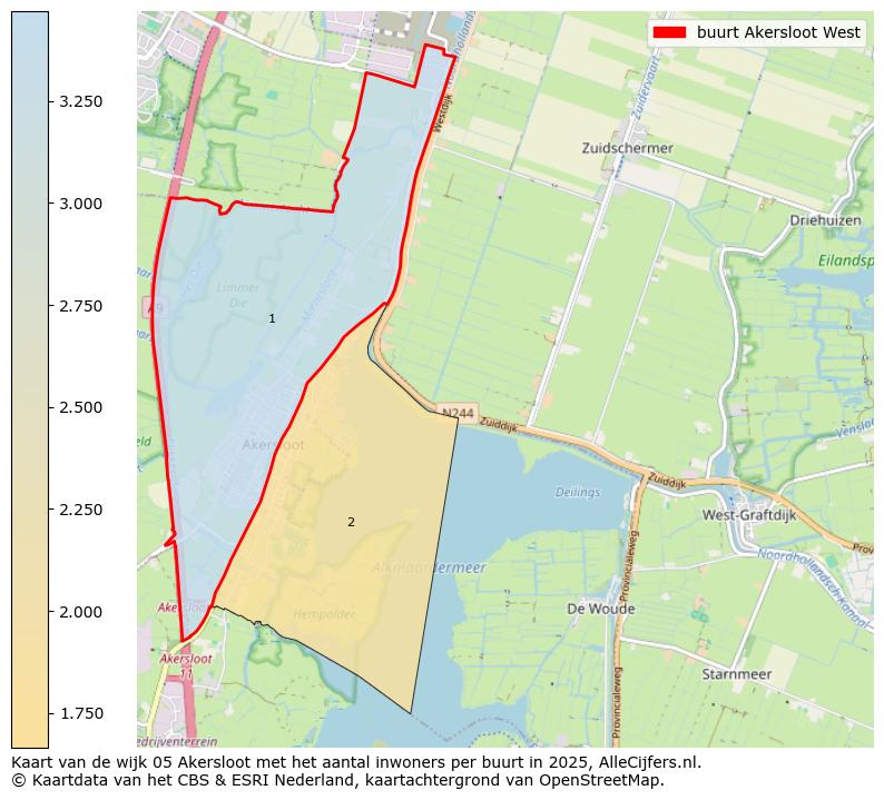 Afbeelding van de buurt Akersloot West op de kaart.