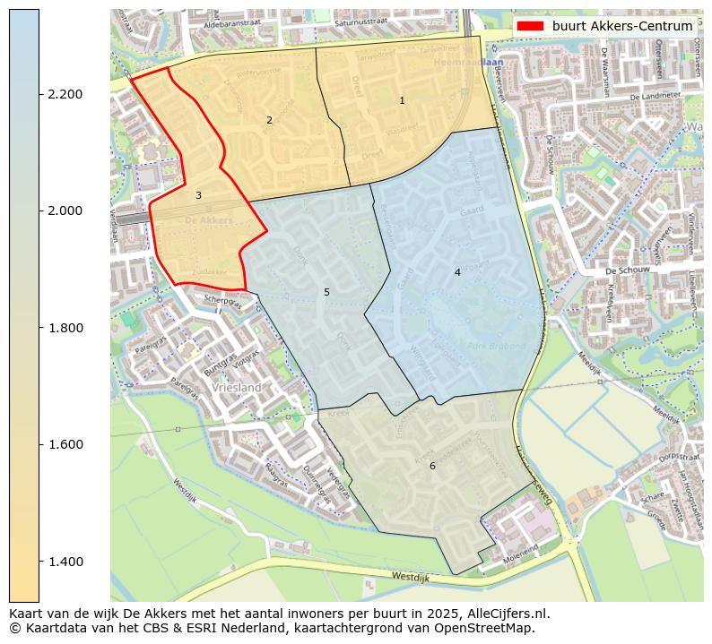 Afbeelding van de buurt Akkers-Centrum op de kaart.