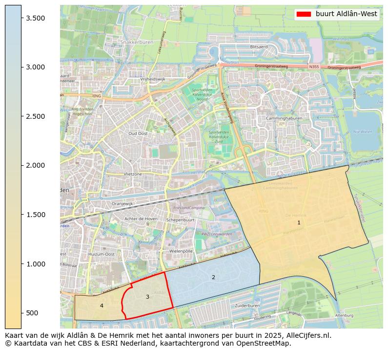 Afbeelding van de buurt Aldlân-West op de kaart.
