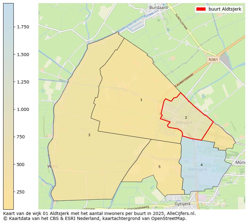 Afbeelding van de buurt Aldtsjerk op de kaart.