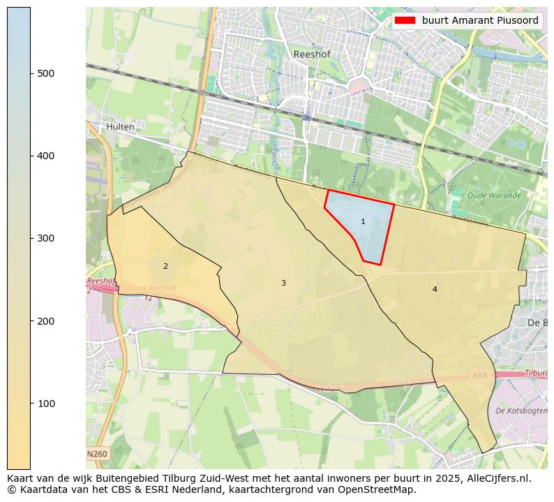 Afbeelding van de buurt Amarant Piusoord op de kaart.