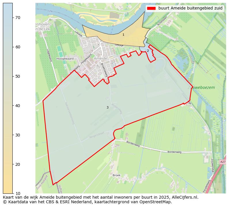 Afbeelding van de buurt Ameide buitengebied zuid op de kaart.