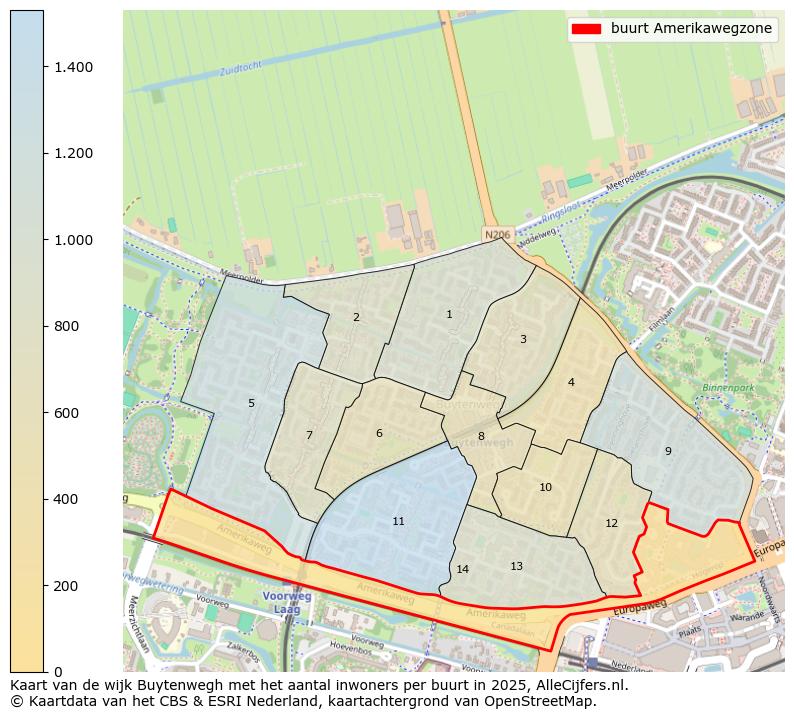 Afbeelding van de buurt Amerikawegzone op de kaart.