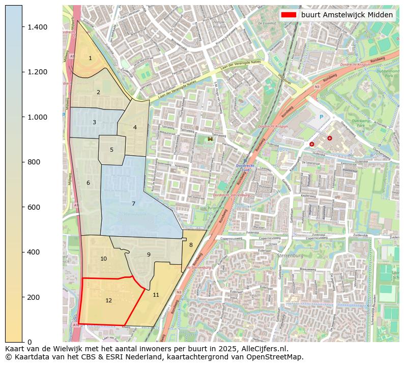 Afbeelding van de buurt Amstelwijck Midden op de kaart.