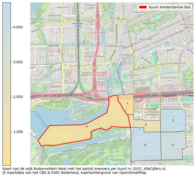 Afbeelding van de buurt Amsterdamse Bos op de kaart.