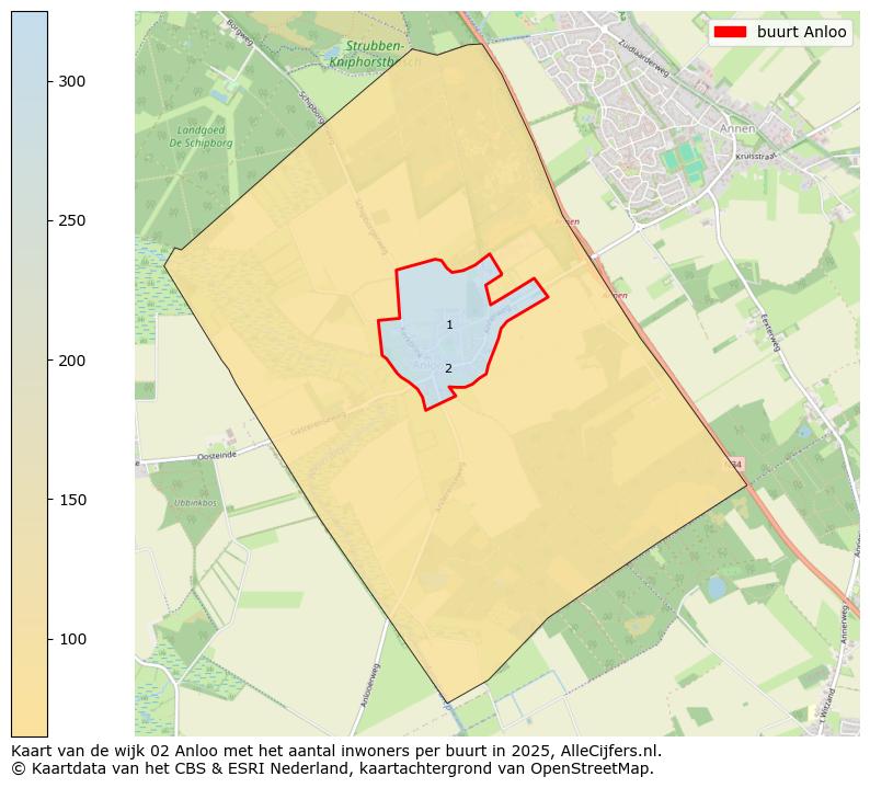 Afbeelding van de buurt Anloo op de kaart.