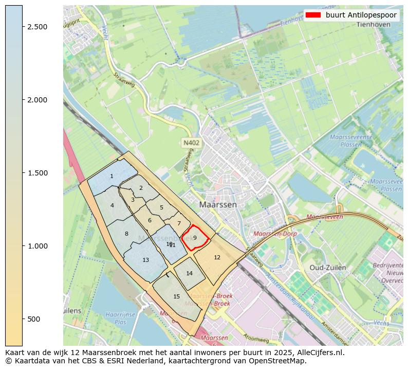 Afbeelding van de buurt Antilopespoor op de kaart.