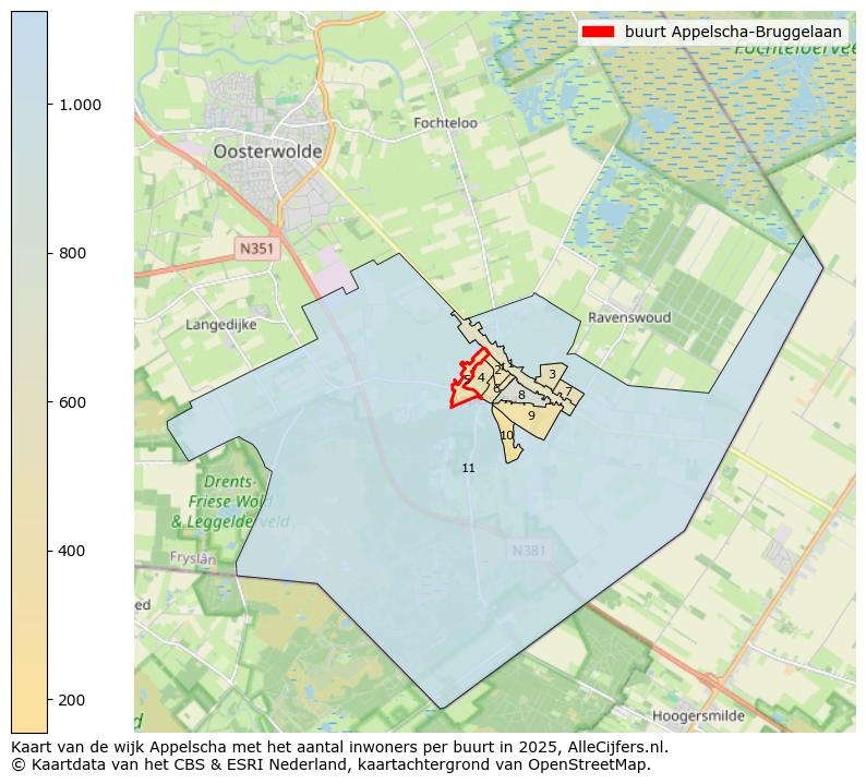 Afbeelding van de buurt Appelscha-Bruggelaan op de kaart.