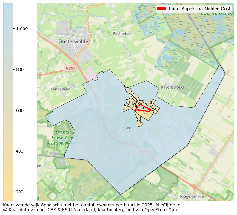 Afbeelding van de buurt Appelscha-Midden Oost op de kaart.