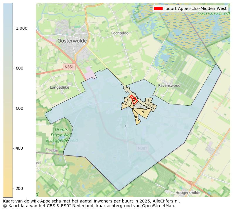 Afbeelding van de buurt Appelscha-Midden West op de kaart.