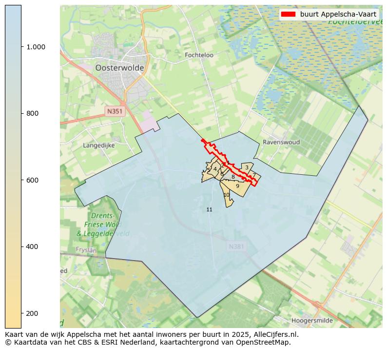Afbeelding van de buurt Appelscha-Vaart op de kaart.