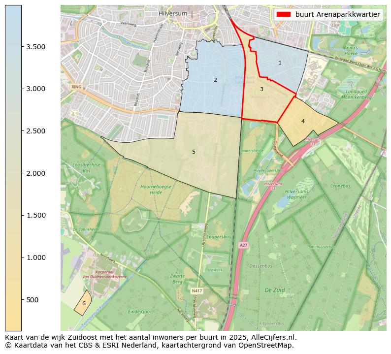 Afbeelding van de buurt Arenaparkkwartier op de kaart.