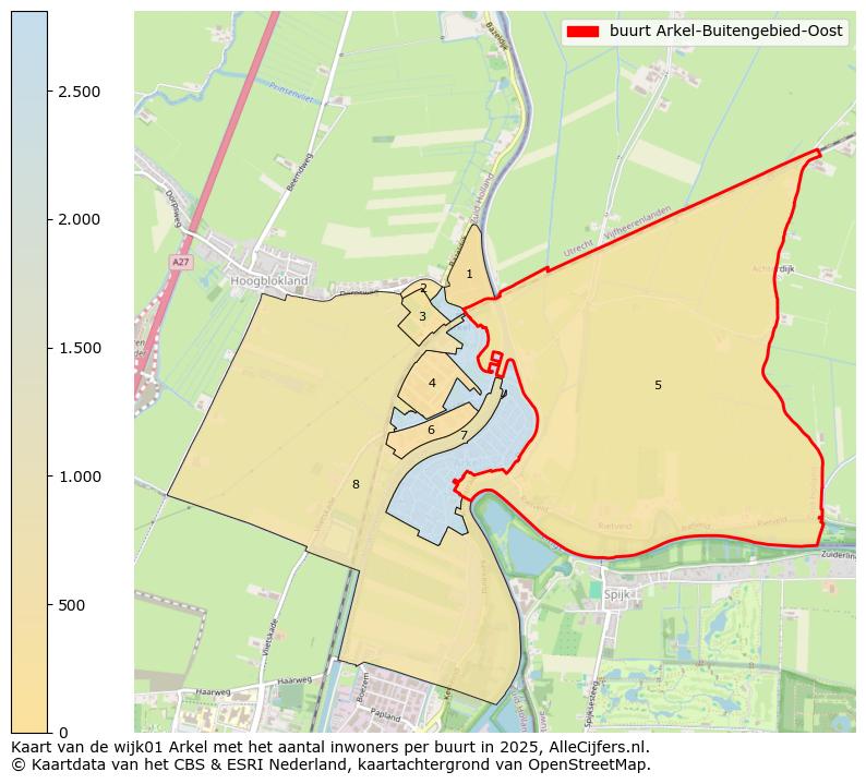 Afbeelding van de buurt Arkel-Buitengebied-Oost op de kaart.