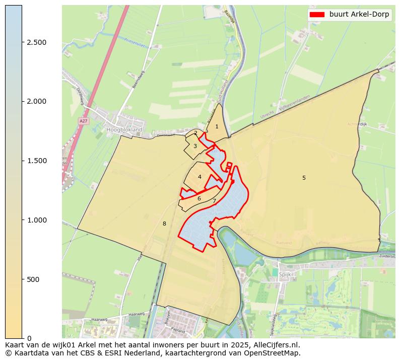 Afbeelding van de buurt Arkel-Dorp op de kaart.