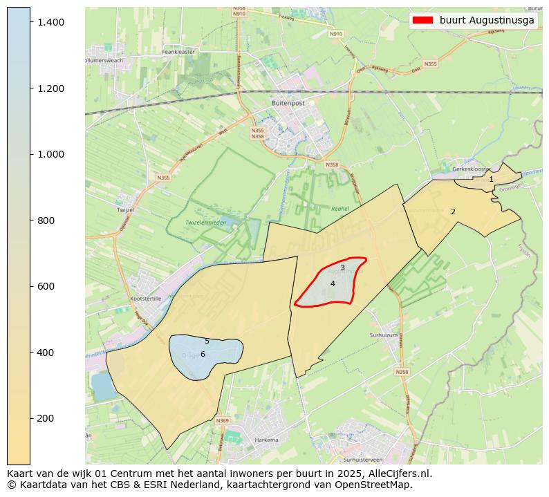 Afbeelding van de buurt Augustinusga op de kaart.