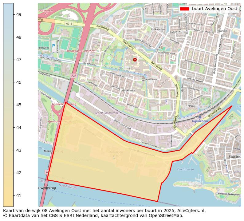 Afbeelding van de buurt Avelingen Oost op de kaart.