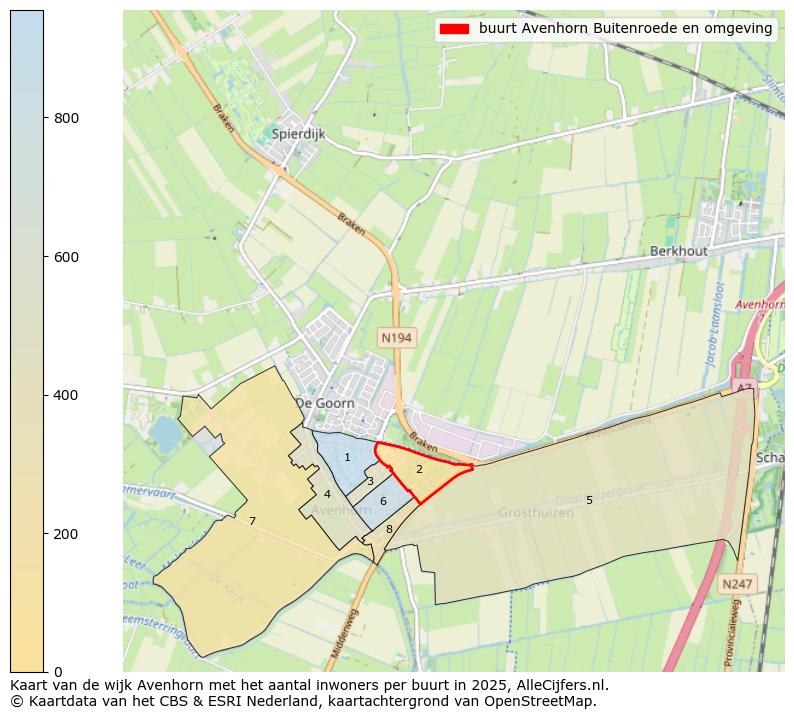 Afbeelding van de buurt Avenhorn Buitenroede en omgeving op de kaart.