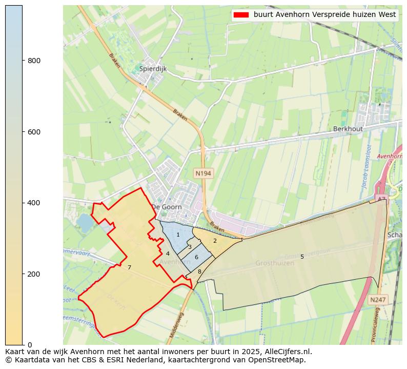 Afbeelding van de buurt Avenhorn Verspreide huizen West op de kaart.