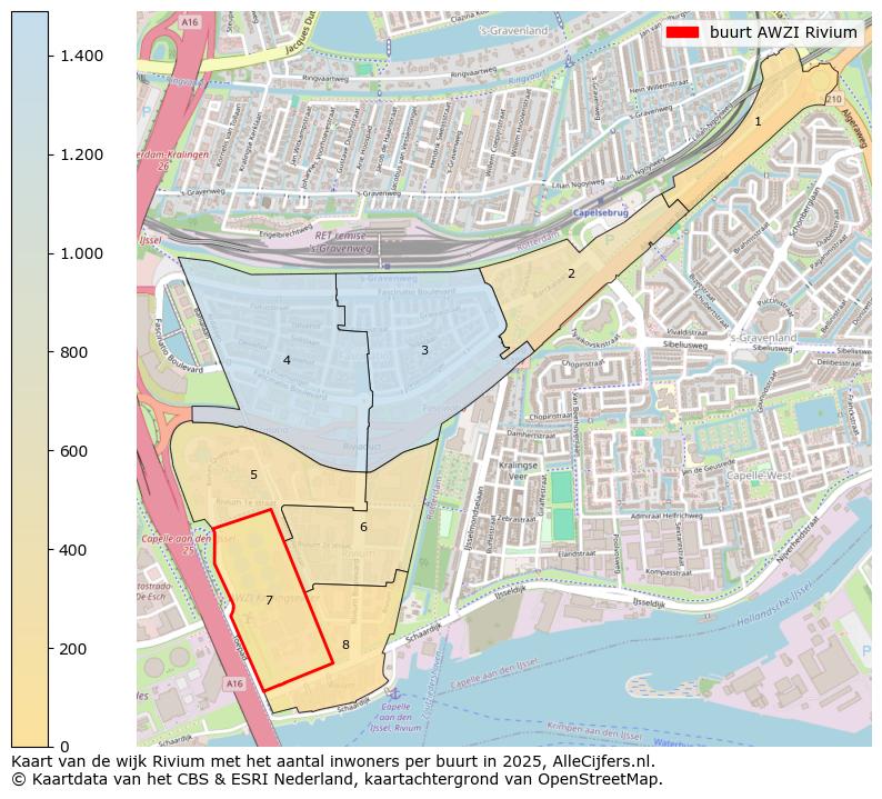 Afbeelding van de buurt AWZI Rivium op de kaart.