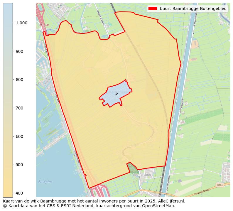 Afbeelding van de buurt Baambrugge Buitengebied op de kaart.