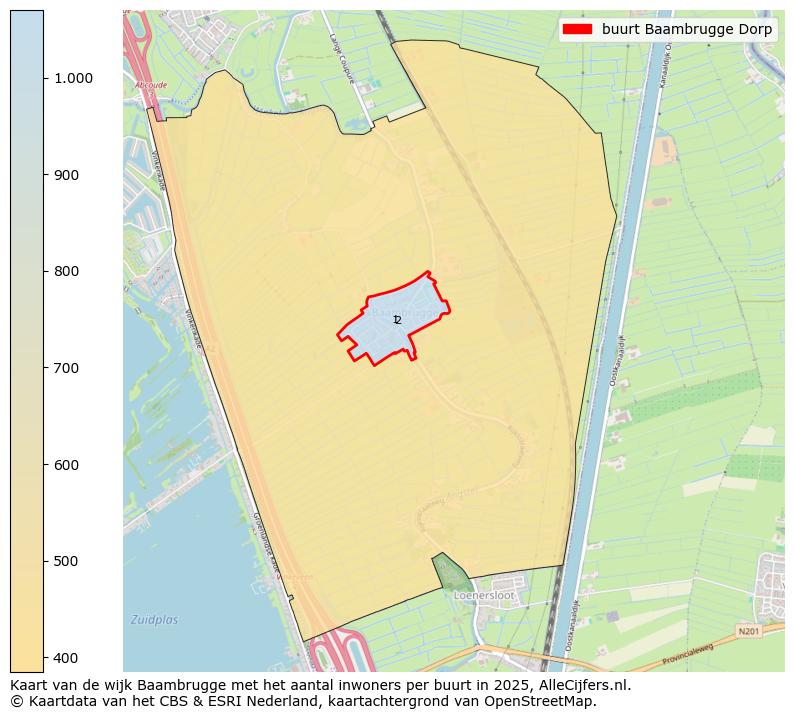Afbeelding van de buurt Baambrugge Dorp op de kaart.