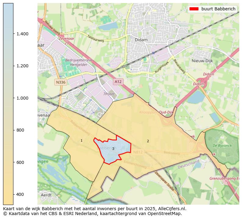 Afbeelding van de buurt Babberich op de kaart.