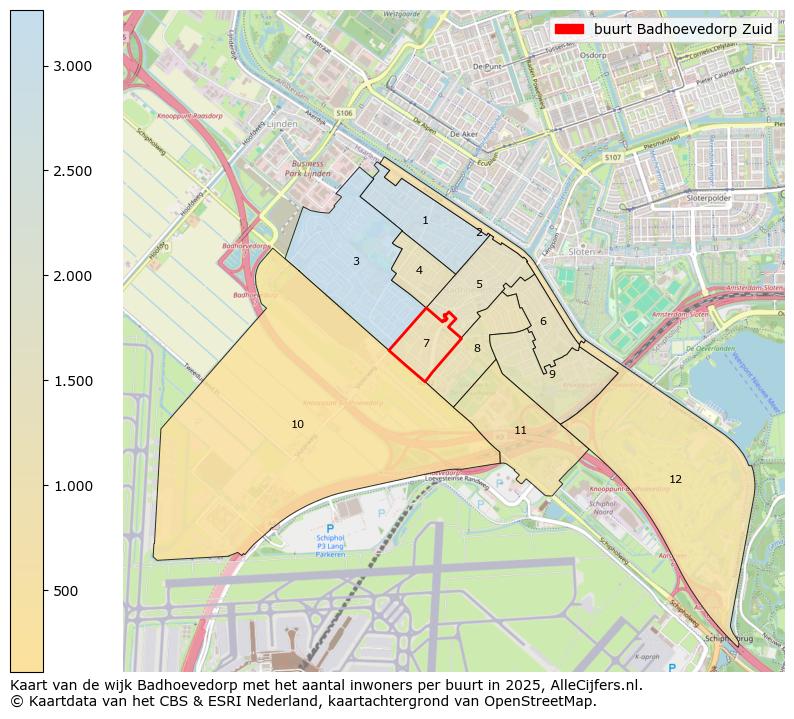 Afbeelding van de buurt Badhoevedorp Zuid op de kaart.