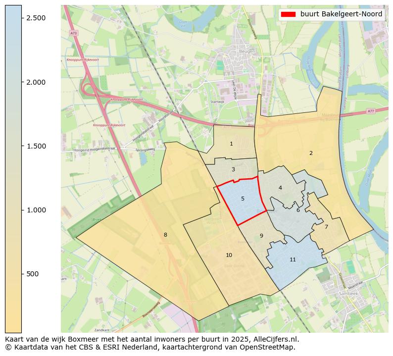 Afbeelding van de buurt Bakelgeert-Noord op de kaart.