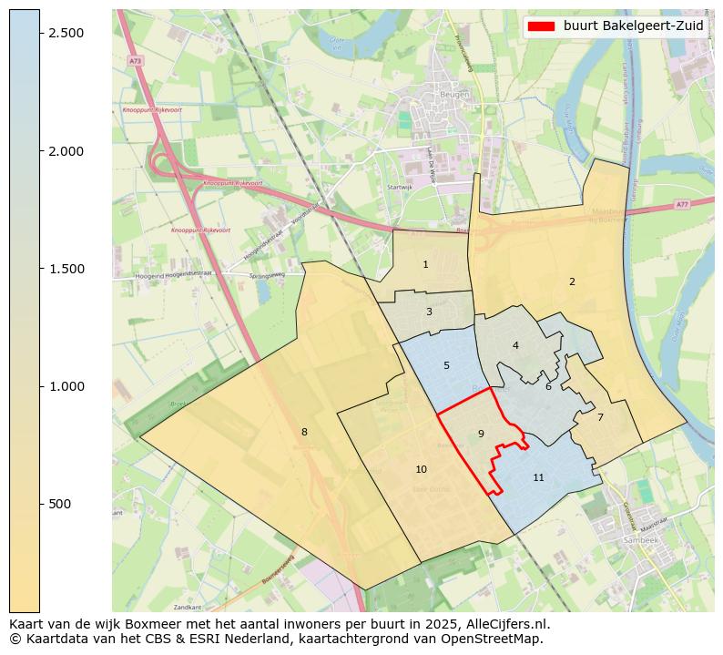 Afbeelding van de buurt Bakelgeert-Zuid op de kaart.