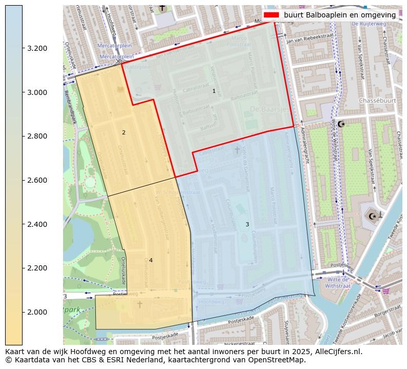 Afbeelding van de buurt Balboaplein en omgeving op de kaart.