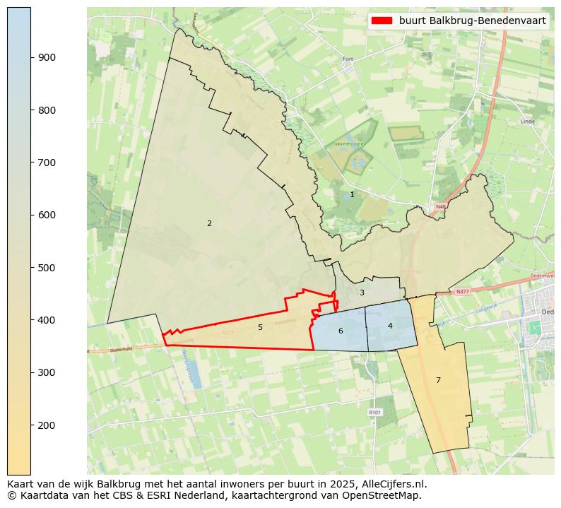 Afbeelding van de buurt Balkbrug-Benedenvaart op de kaart.