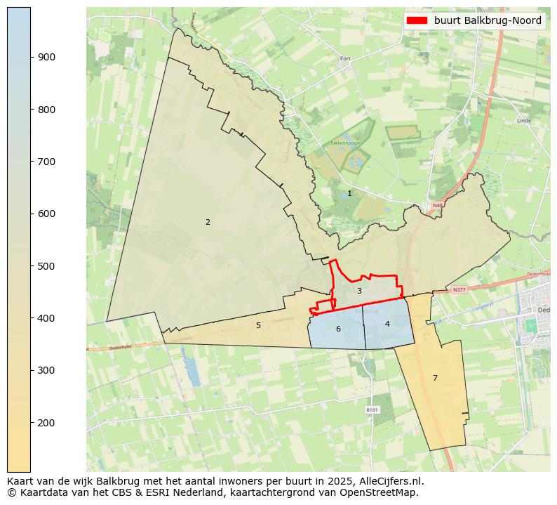 Afbeelding van de buurt Balkbrug-Noord op de kaart.