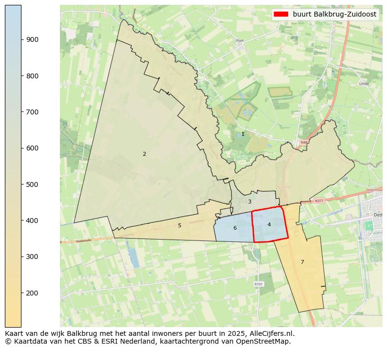 Afbeelding van de buurt Balkbrug-Zuidoost op de kaart.