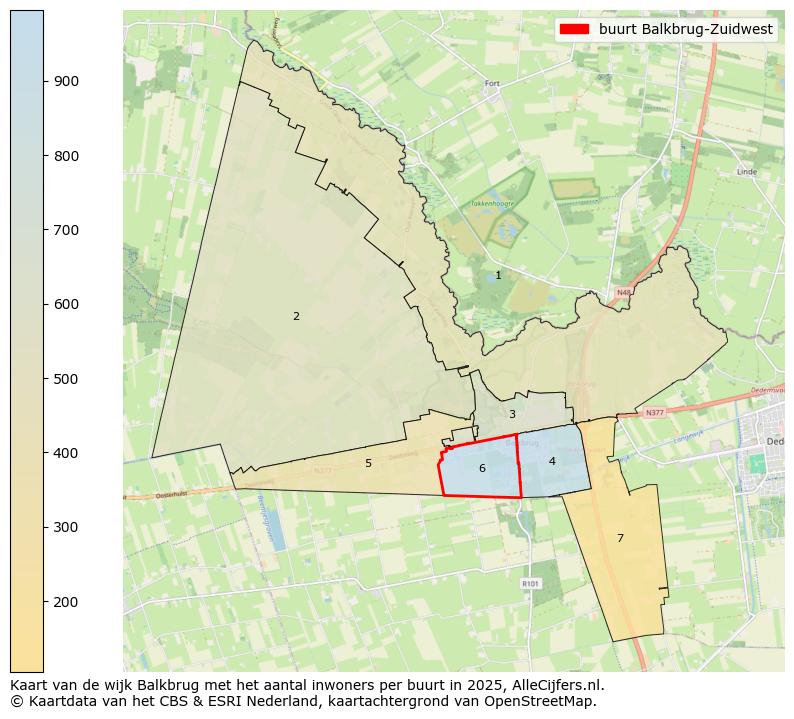 Afbeelding van de buurt Balkbrug-Zuidwest op de kaart.