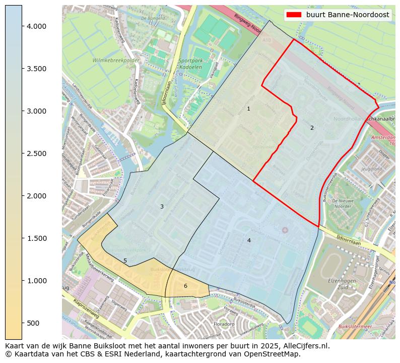 Afbeelding van de buurt Banne-Noordoost op de kaart.
