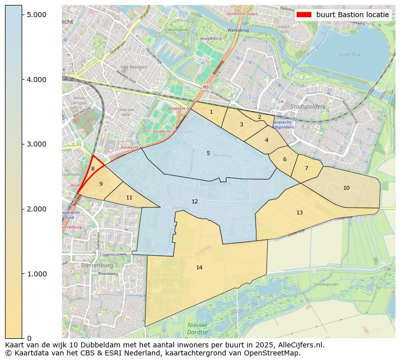 Afbeelding van de buurt Bastion locatie op de kaart.