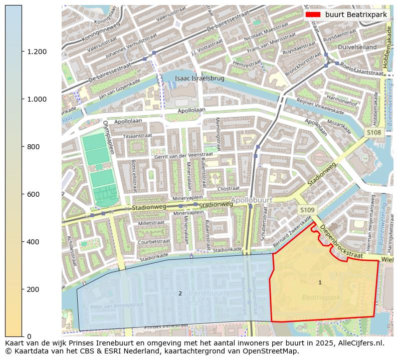 Afbeelding van de buurt Beatrixpark op de kaart.
