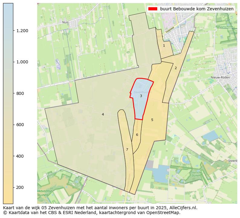 Afbeelding van de buurt Bebouwde kom Zevenhuizen op de kaart.