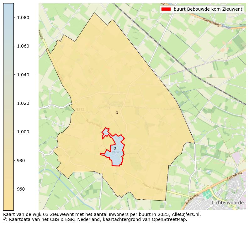 Afbeelding van de buurt Bebouwde kom Zieuwent op de kaart.