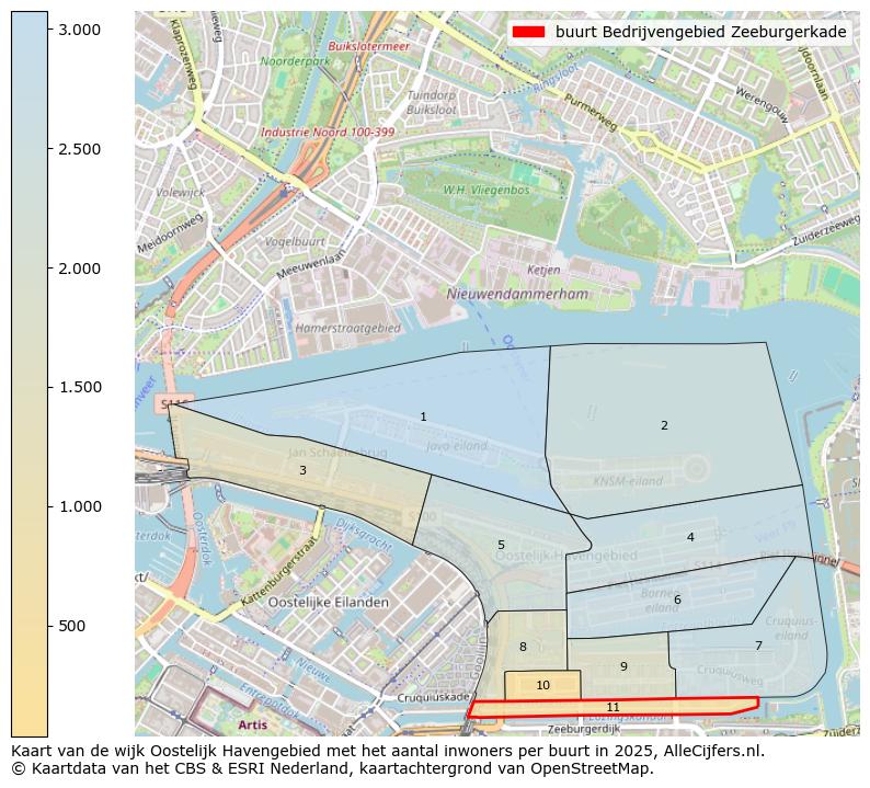 Afbeelding van de buurt Bedrijvengebied Zeeburgerkade op de kaart.