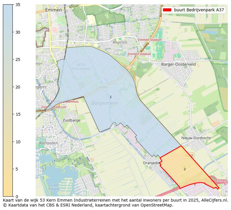 Afbeelding van de buurt Bedrijvenpark A37 op de kaart.