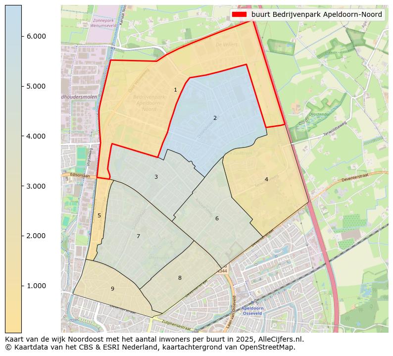 Afbeelding van de buurt Bedrijvenpark Apeldoorn-Noord op de kaart.