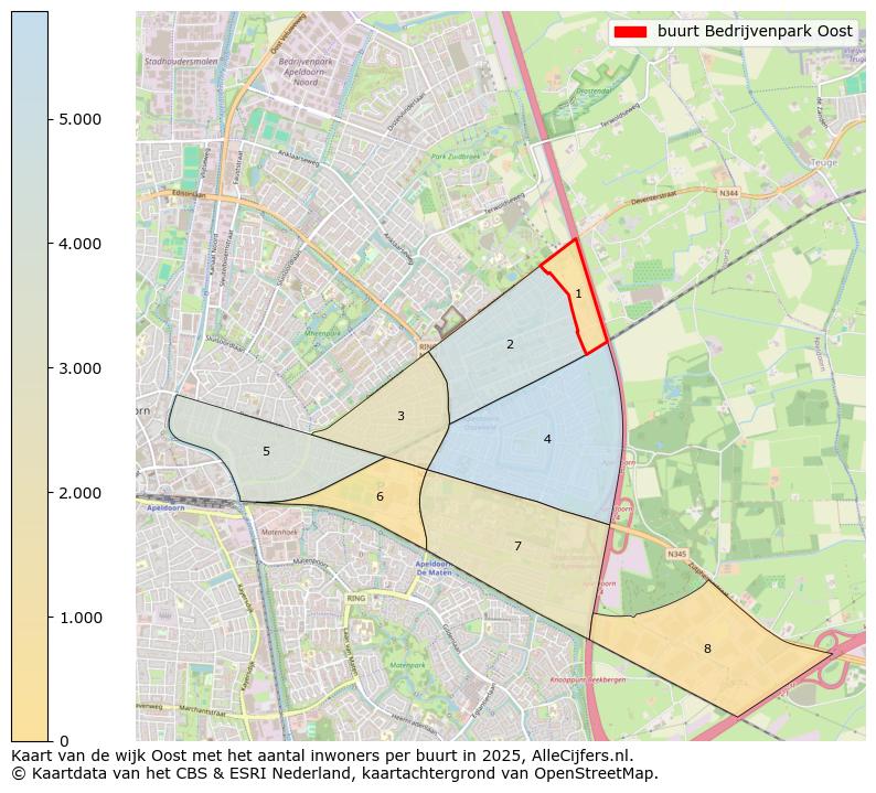 Afbeelding van de buurt Bedrijvenpark Oost op de kaart.