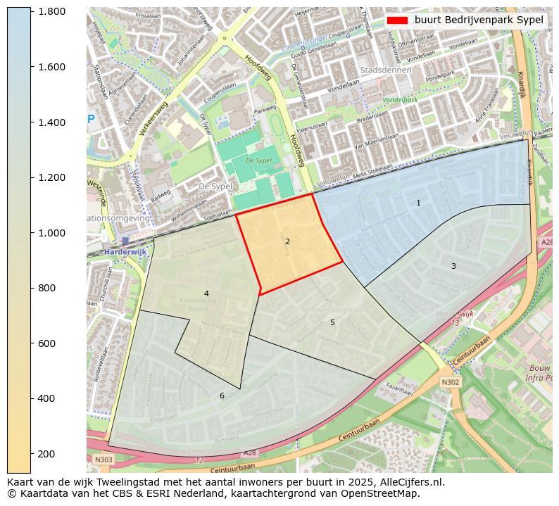 Afbeelding van de buurt Bedrijvenpark Sypel op de kaart.