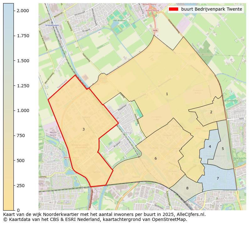 Afbeelding van de buurt Bedrijvenpark Twente op de kaart.