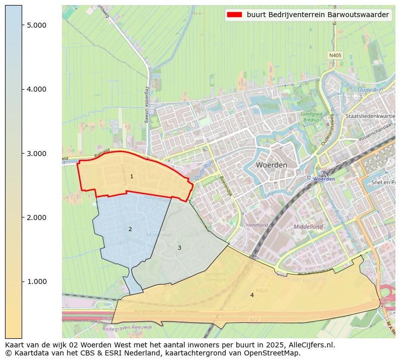 Afbeelding van de buurt Bedrijventerrein Barwoutswaarder op de kaart.