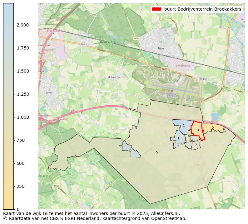Afbeelding van de buurt Bedrijventerrein Broekakkers op de kaart.